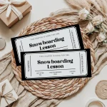 snow boarding lesson Gift Certificate EDITABLE, snow boarding lesson Gift Voucher Printable, snow boarding lesson Coupon, Last Minute Gift Idea, Any Occasion