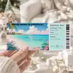 Editable Anguilla Boarding Pass Template , Anguilla Surprise Gift Ticket, Printable Plane Ticket, Printable getaway voucher, Surprise Travel Reveal, Flight Ticket, Download, Anguilla