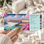 Editable Paraguay Boarding Pass Template , Paraguay Surprise Gift Ticket, Printable Plane Ticket, Printable getaway voucher, Surprise Travel Reveal, Flight Ticket, Download, Paraguay