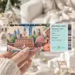 Editable Philadelphia Boarding Pass Template , Philadelphia Surprise Gift Ticket, Printable Plane Ticket, Printable getaway voucher, Surprise Travel Reveal, Flight Ticket, Download, Philadelphia