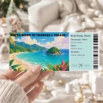 Editable Trinidad & Tobago Boarding Pass Template , Trinidad & Tobago Surprise Gift Ticket, Printable Plane Ticket, Printable getaway voucher, Surprise Travel Reveal, Flight Ticket, Download, Trinidad & Tobago