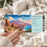 Editable Canary Islands Boarding Pass Template: Trip Surprise Gift Ticket (Instand Download)