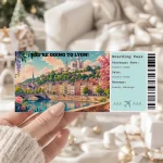 Editable Lyon Boarding Pass Template: Trip Surprise Gift Ticket (Instand Download)