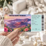 Editable Maui Boarding Pass Template: Trip Surprise Gift Ticket (Instand Download)