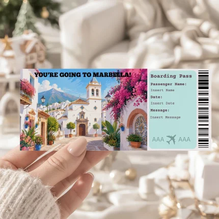 Editable Naples Boarding Pass Template: Trip Surprise Gift Ticket (Instand Download)