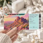 Editable Phoenix Boarding Pass Template: Trip Surprise Gift Ticket (Instand Download)
