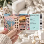 Editable Tyrol Austria Boarding Pass Template: Trip Surprise Gift Ticket (Instand Download)