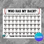 Editable Baseball Fundraiser Template Who Has My Back