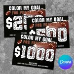Editable Football Fundraiser Template Color My Goal