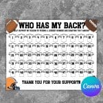 Editable Football Fundraiser Template Who Has My Back
