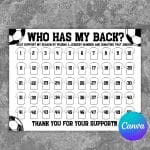 Editable Soccer Fundraiser Template Who Has My Back