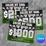 Editable Soccer Season Fundraiser Template Color My Goal