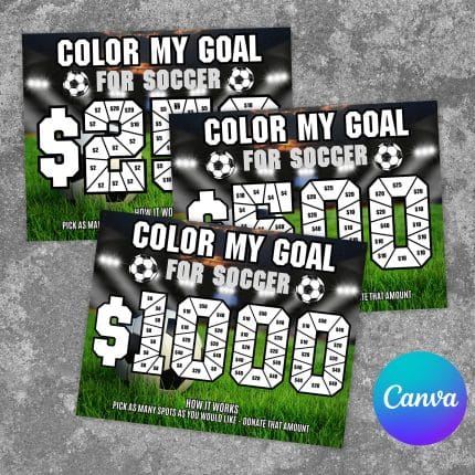 Editable Soccer Season Fundraiser Template Color My Goal