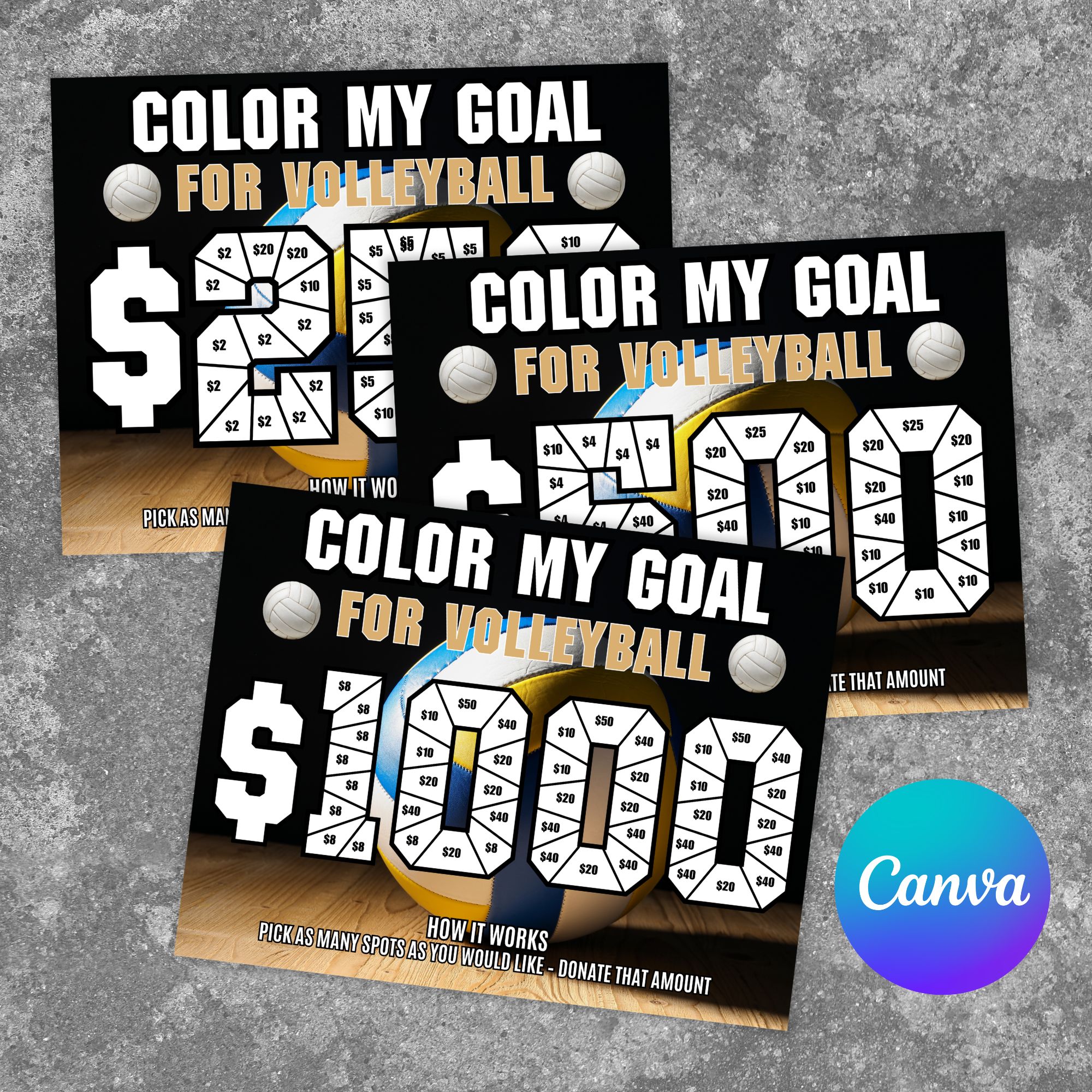 Editable Volleyball Fundraiser Template Editable Volleyball Fundraiser Template Color My Goal